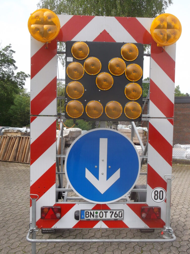 Fahrbare Absperrtafel